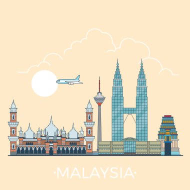 Malaysia country design template clipart