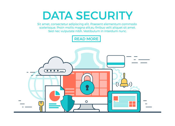  Data Security infographics template 