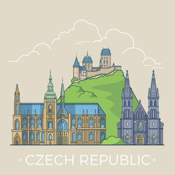 Czech Republic design template. — Stock Vector