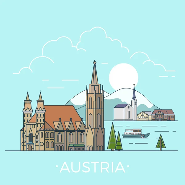 Ausztria országba tervezősablon — Stock Vector