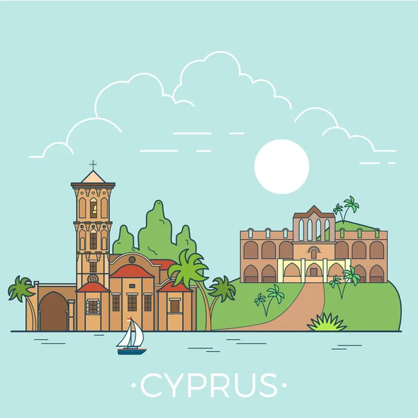 Cyprus country design template. — Stock Vector