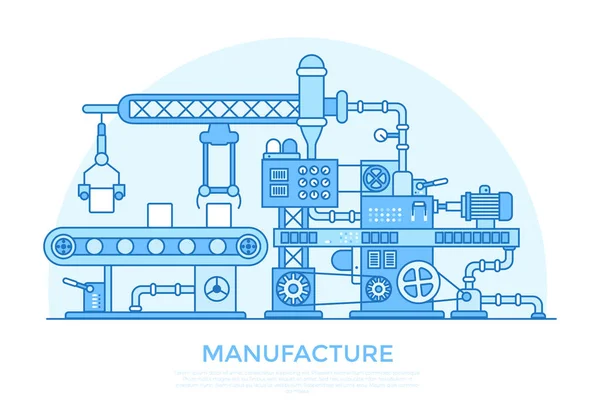 Przemyslowa przenośnika maszyny — Wektor stockowy
