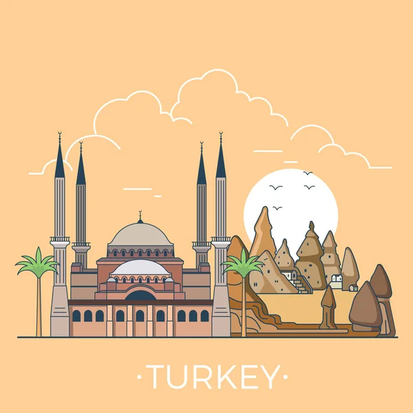 터키 국가 디자인 서식 파일 — 스톡 벡터