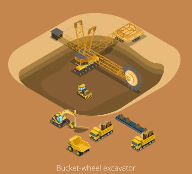 Düz izometrik özel makine çalışma