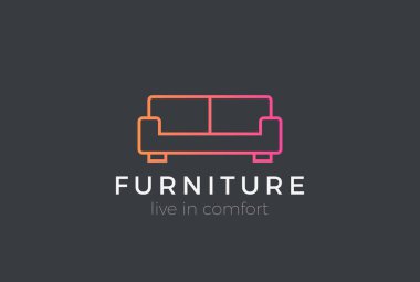 Mobilya dükkanı Logo tasarım vektör şablonu depolamak