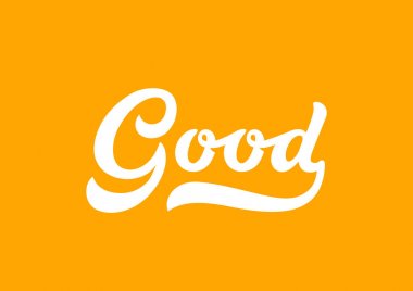 İyi kaligrafi metin logo vektör yazı kompozisyon