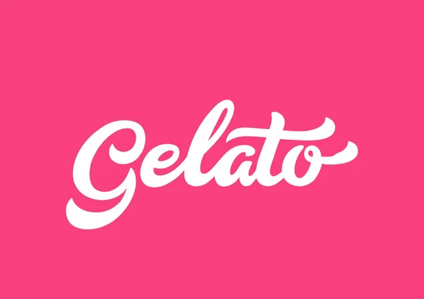 Gelato kalligrafisk text logo vector bokstäver sammansättning — Stock vektor