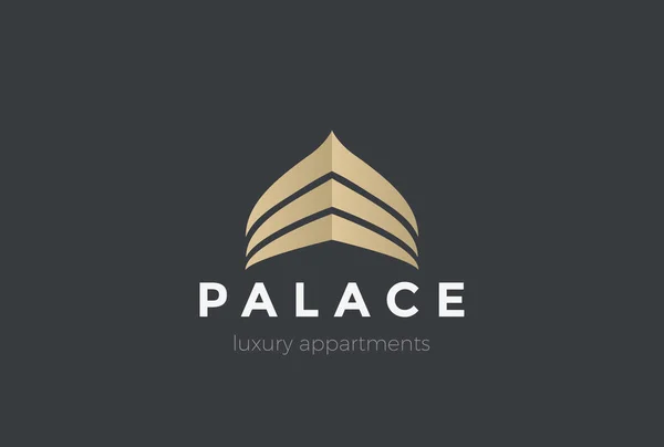 Luxus Immobilien Palast Logo abstrakt Design Vektor Vorlage — Stockvektor