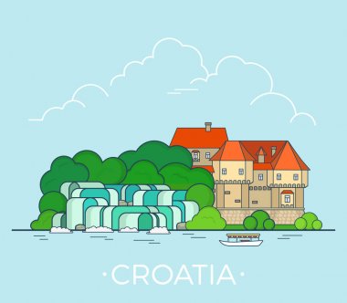 Hırvatistan ülke tasarım şablonu.