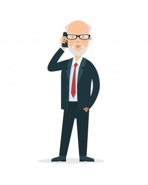 Eski işadamı düz