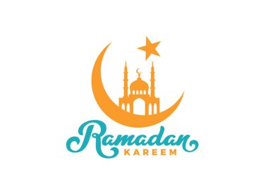 Ramazan Kareem metin vektör yazı tebrik kartı tasarımı templa