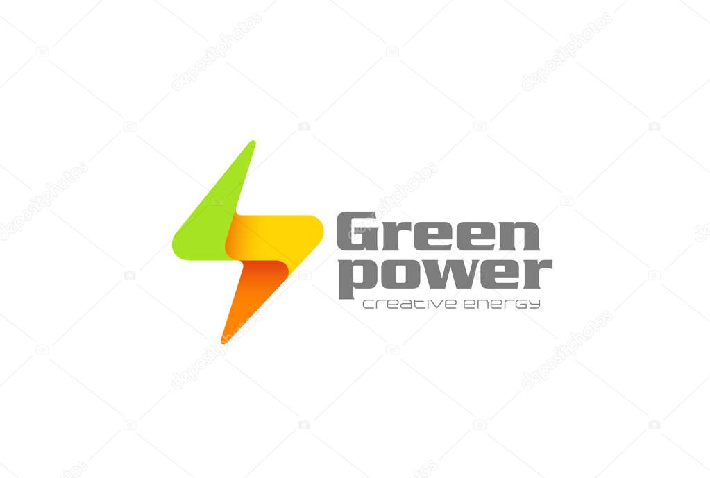 Flash thunderbolt Logo design vector template
