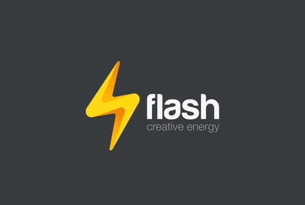 Flash thunderbolt Power Logo — Stock Vector