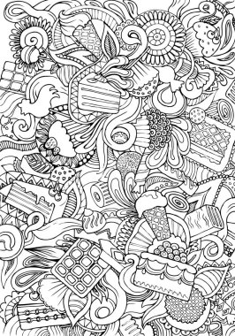 Pastane kolaj doodle