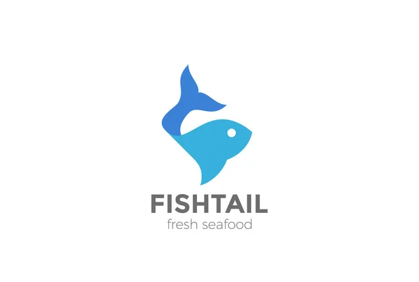 Fish Logo Plantilla Vector Diseño Abstracto — Archivo Imágenes Vectoriales