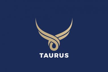 Boğa boğa soyut siluet Logo tasarım vektör şablonu. Altın şarap Ticareti kasaplık et deposu logo simge