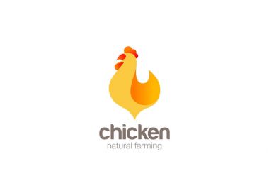 Tavuk çiftliği Logo tasarım vektör şablonu