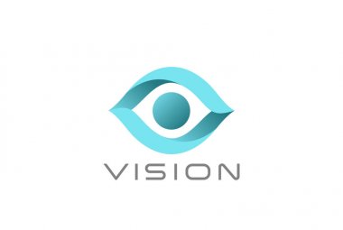 Göz Logo soyut tasarım vektör şablonu