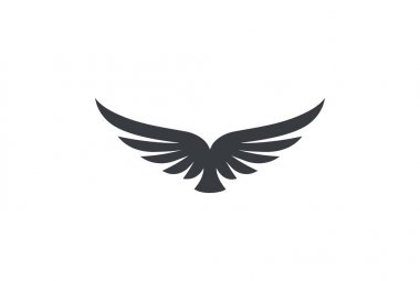 Süzülen kanatlar Logo tasarım vektör şablonu kartal