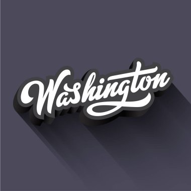 Washington metin hat Retro Vintage yazı vektör tasarımı
