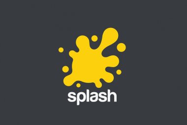 Splash sıvı suyu su içmek Logo tasarım vektör şablonu