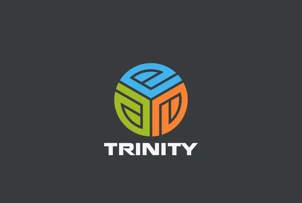 Koło Labirynt Infinity Pętli Logo Szablon Abstrakcja Vector — Wektor stockowy