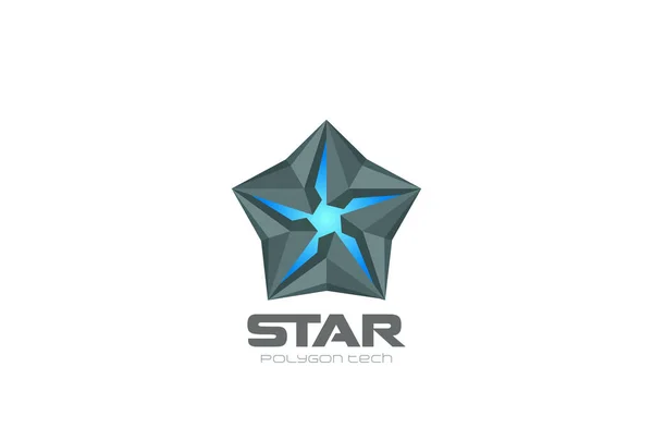 Plantilla Vector Diseño Abstracto Technology Star Logo Tech Sci Logotipo — Archivo Imágenes Vectoriales