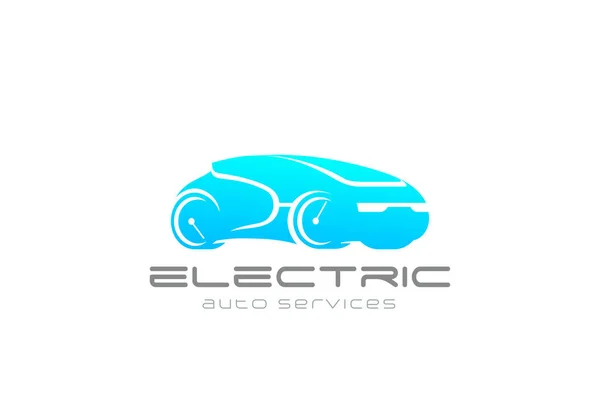 Plantilla Vectorial Diseño Auto Coche Eléctrico — Vector de stock