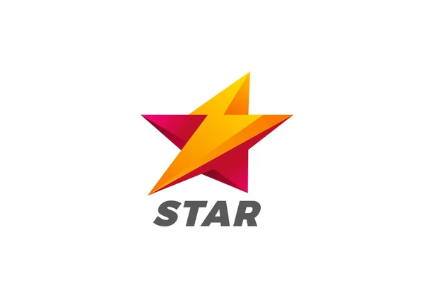 Star Flash Thunderbolt Logo Plantilla Vector Diseño Abstracto Velocidad Rápida — Archivo Imágenes Vectoriales