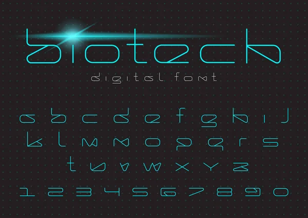 未来ベクトル フォント デザイン デジタルの仮想現実技術書体 — ストックベクタ