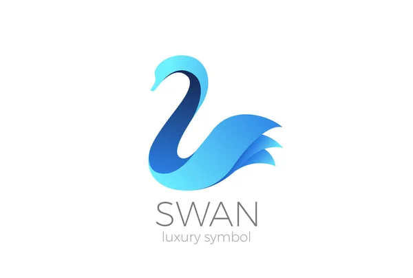Swan Logo Abstrakt Design Vektor Mall — Stock vektor
