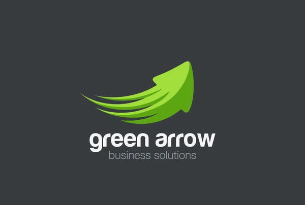 Arqueiro Verde Modelo Vetor Design Logotipo — Vetor de Stock