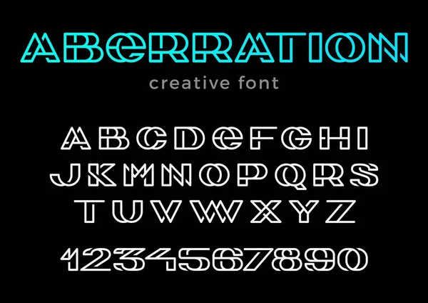Creative Design Vector Linear Font Title Header Lettering Logo Monogram — Stock Vector