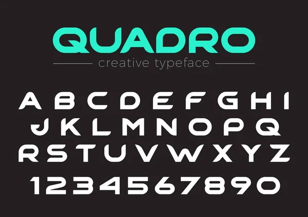 Modern Design Vector Linear Font Title Header Lettering Logo Monogram — Stock Vector
