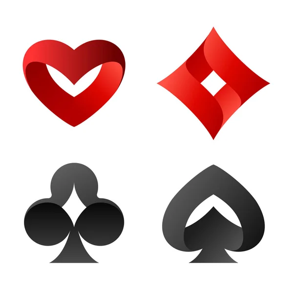 Playing Cards Vector Symbols — Stock Vector