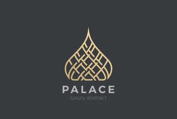 Szablon Wektor Luksusowych Kopuły Islamskich Palace Logo Projektu — Wektor stockowy