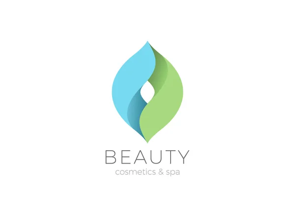 Krása Spa Kosmetika Logo Abstraktní Design Vektor Šablona — Stockový vektor
