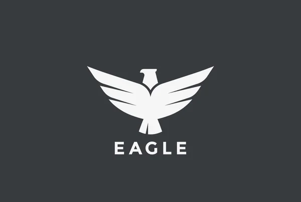 Eagle Vliegende Stijgende Logo Vector Ontwerpsjabloon — Stockvector