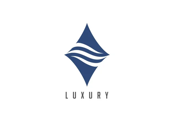 Luxury Fashion Logo Abstract Rhombus Shape Vector Icon Template — Stock Vector