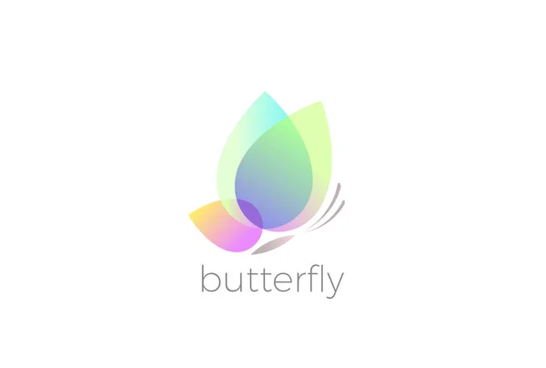 Butterfly Logo Design Vector Template — Stock Vector
