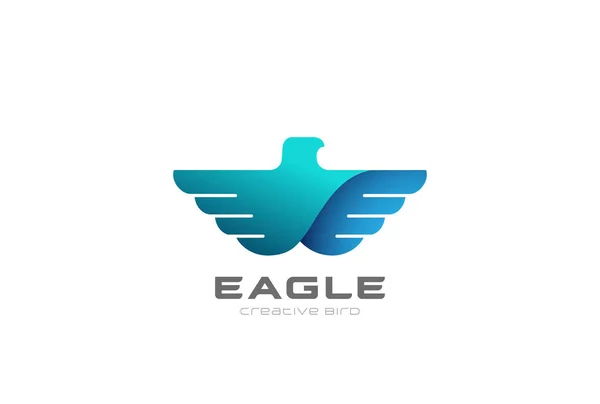 Modèle Vectoriel Conception Logo Vol Aigle — Image vectorielle