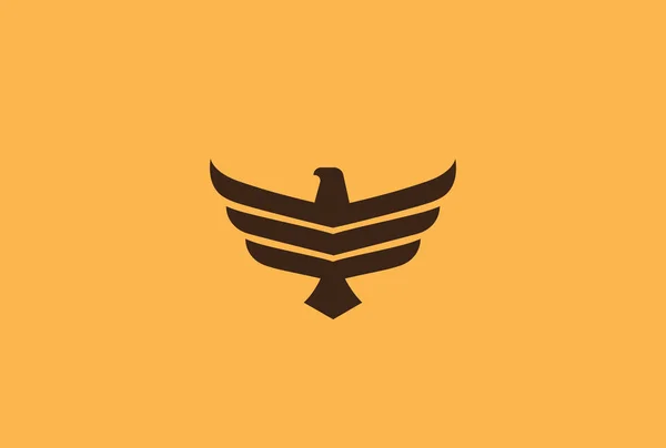 Αετός Πετώντας Στα Ύψη Λογότυπο Σχεδιασμό Διάνυσμα Πρότυπο — Διανυσματικό Αρχείο