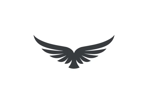 Орел Ширяння Зростаючих Крил Дизайн Логотипу Векторний Шаблон — стоковий вектор
