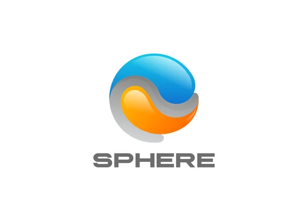 Sphere Abstract Logo Design Vector Template — Stock Vector