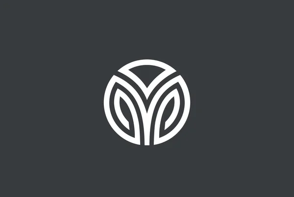 Elegante Hojas Círculo Lujo Abstracto Logo Diseño Vector Plantilla Estilo — Vector de stock