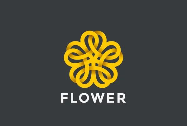 Kwiat Abstrakcja Logo Projekt Wektor Szablonu Kształt Nieskończone — Wektor stockowy