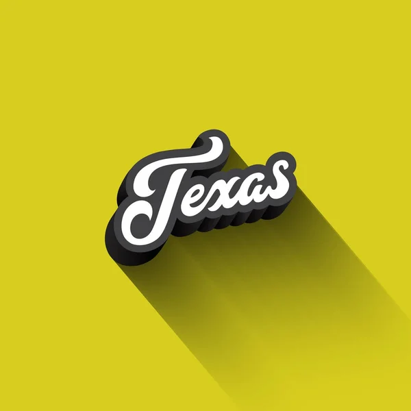 テキサス テキストをベクター デザインの書道ヴィンテージ レトロなレタリング — ストックベクタ
