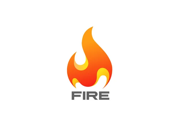 Feuer Flamme Logo Design Vektor Vorlage — Stockvektor