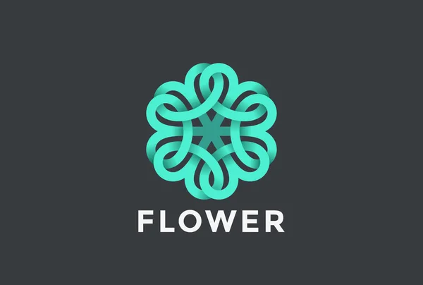 Modèle Vectoriel Abstrait Conception Logo Fleur Forme Infinie — Image vectorielle