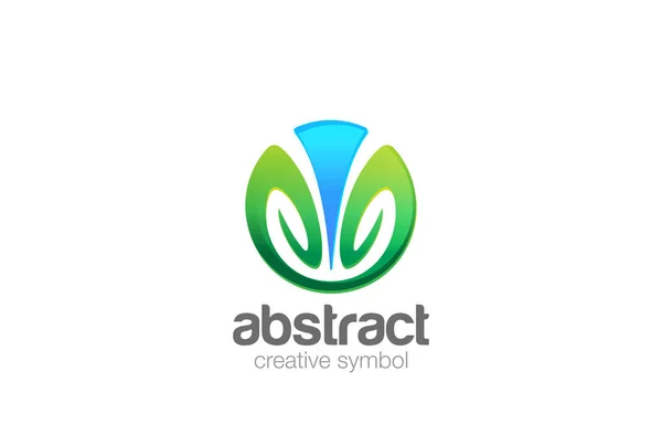 Elegante Círculo Abstracto Logo Diseño Vector Plantilla — Archivo Imágenes Vectoriales